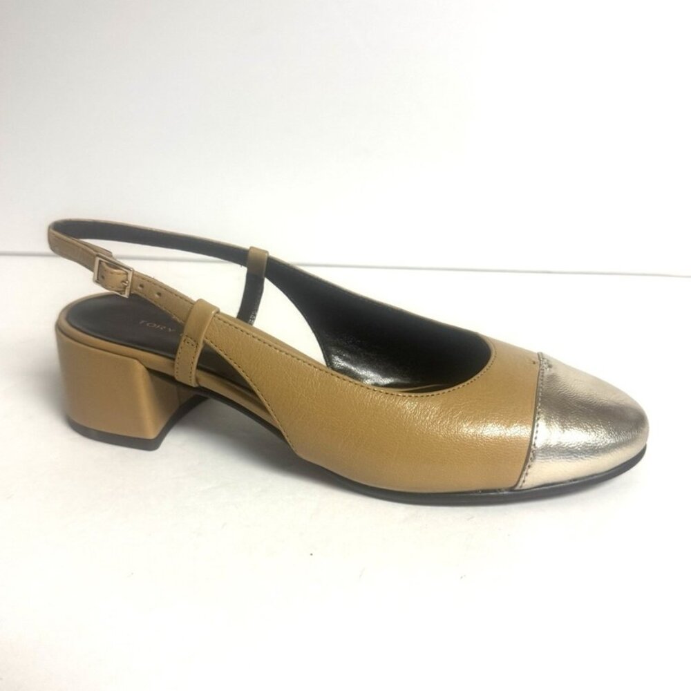 Tory Burch Womens Cap Toe Slingback Heel Size 5 M